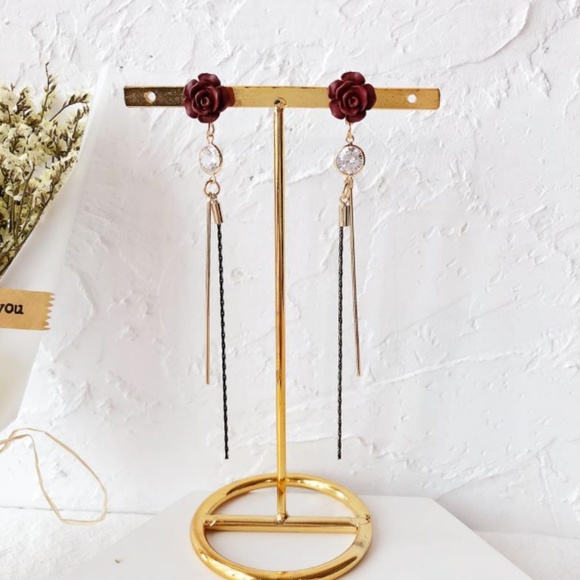 NEW FLORENCE Rose Flower Handmade Earrings 53 - Picture 5 of 8